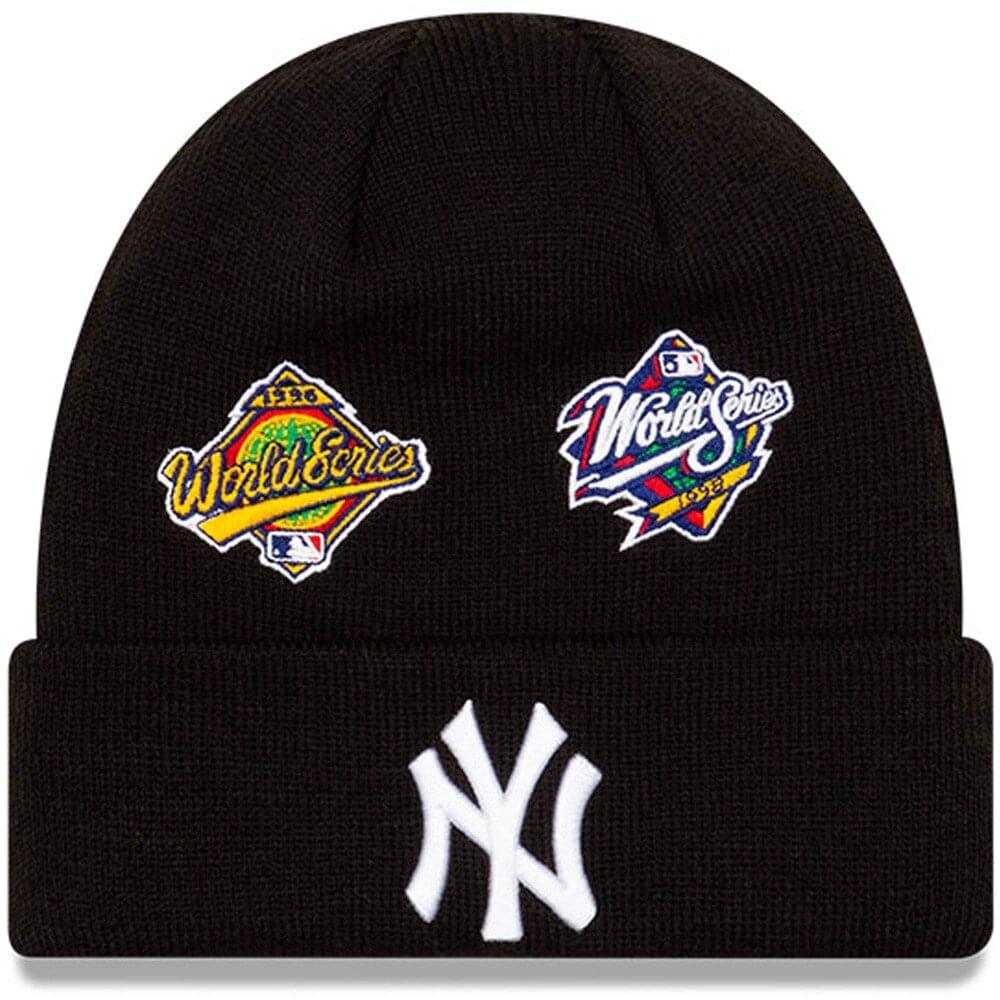 New York Yankees New Era MLB All Over Champions Cuffed Knit Beanie - Black