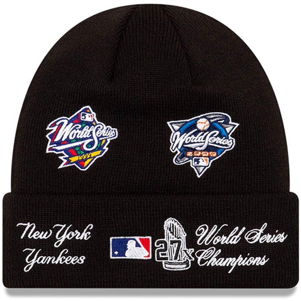 New York Yankees New Era MLB All Over Champions Cuffed Knit Beanie - Black