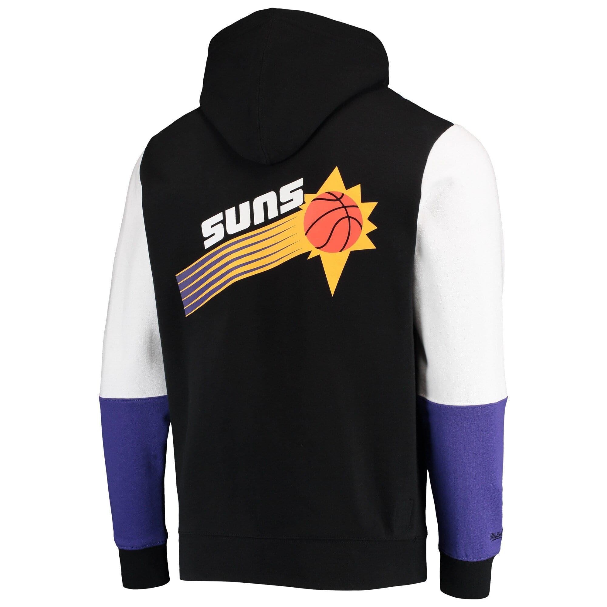 Phoenix Suns Mitchell & Ness NBA Fusion Fleece 2.0 Hoodie Jumper - Black